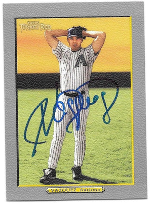 Javier Vazquez Signed 2005 Topps Turkey Red Baseball Card - Arizona Diamondbacks