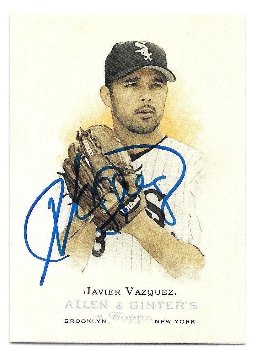 Javier Vazquez Signed 2006 Allen & Ginter Baseball Card - Chicago White Sox