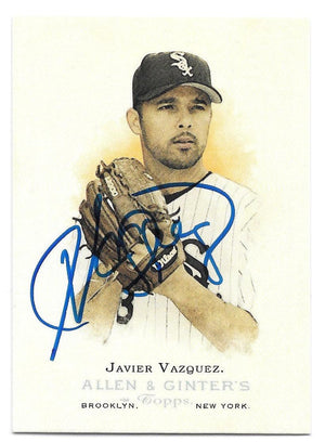Javier Vazquez Signed 2006 Allen & Ginter Baseball Card - Chicago White Sox - PastPros