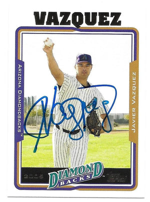Javier Vazquez Signed 2006 Topps Baseball Card - Arizona Diamondbacks