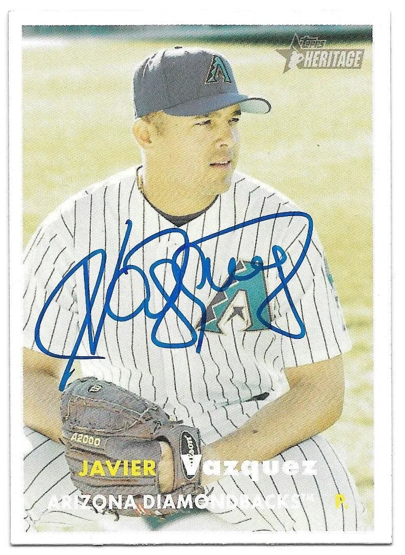Javier Vazquez Signed 2006 Topps Heritage Baseball Card - Arizona Diamondbacks