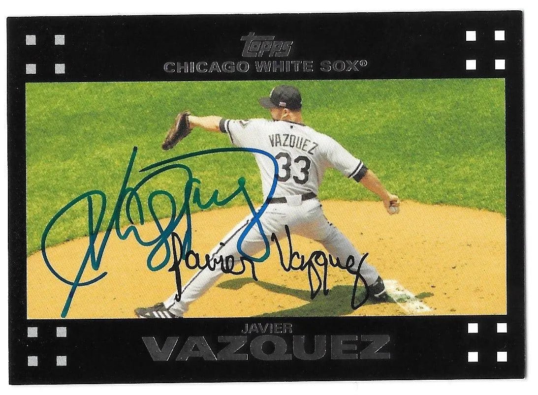 Javier Vazquez Signed 2007 Topps Baseball Card - Chicago White Sox