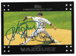 Javier Vazquez Signed 2007 Topps Baseball Card - Chicago White Sox