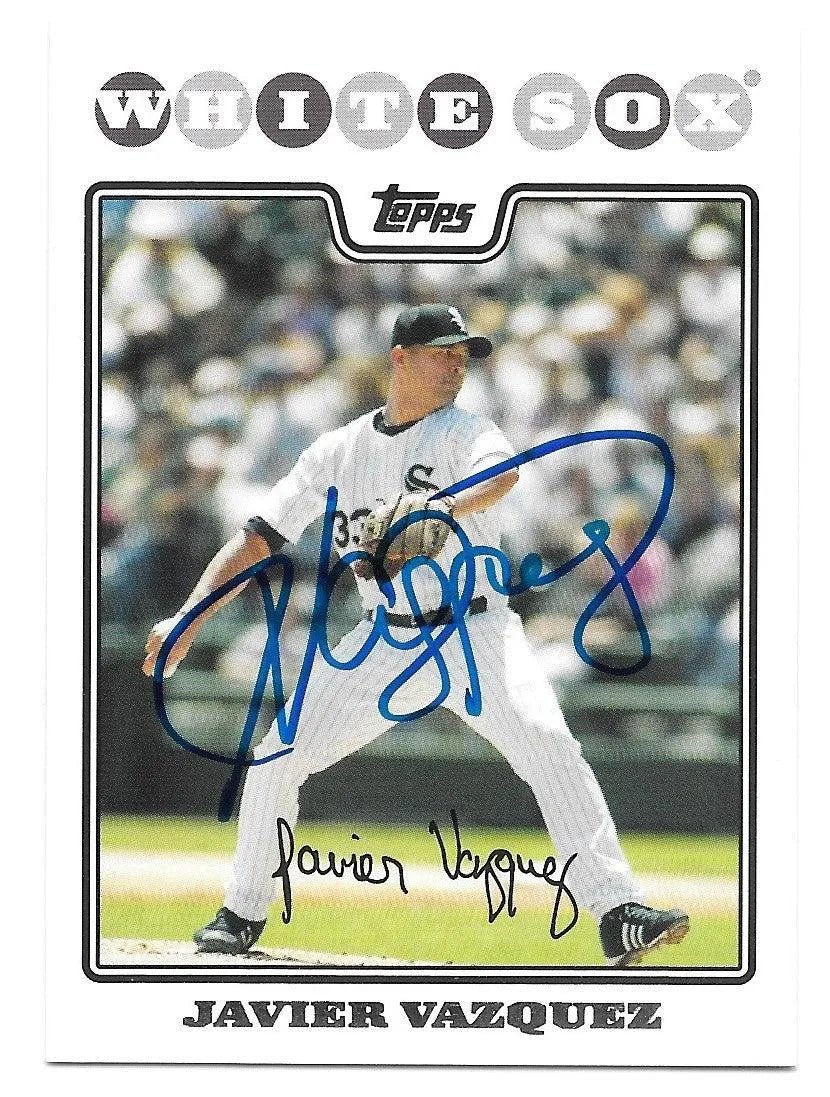 Javier Vazquez Signed 2008 Topps Baseball Card - Chicago White Sox