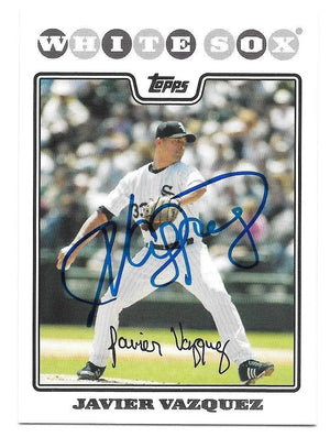 Javier Vazquez Signed 2008 Topps Baseball Card - Chicago White Sox