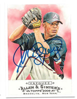 Javier Vazquez Signed 2009 Allen & Ginter Baseball Card - Atlanta Braves