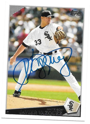 Javier Vazquez Signed 2009 Topps Baseball Card - Chicago White Sox