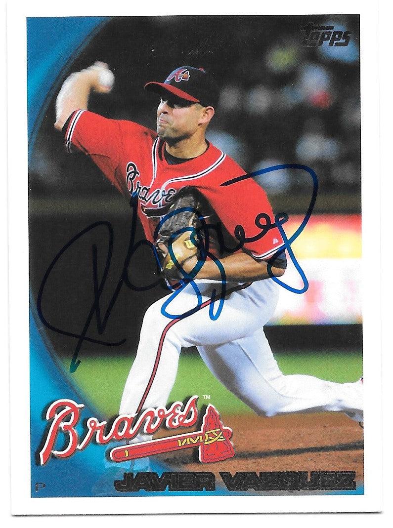 Javier Vazquez Signed 2010 Topps Baseball Card - Atlanta Braves - PastPros