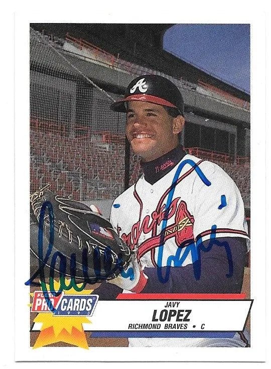 Javy Lopez Signed 1993 Fleer ProCards Baseball Card - Richmond Braves