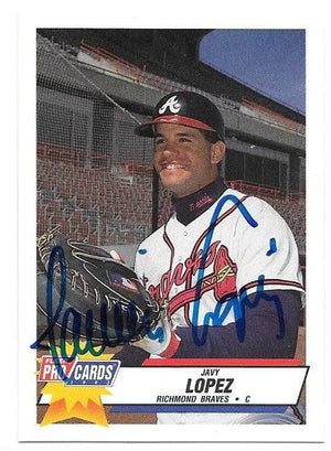 Javy Lopez Signed 1993 Fleer ProCards Baseball Card - Richmond Braves