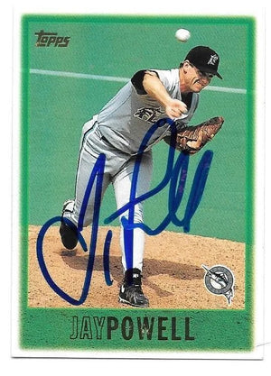 Jay Powell Signed 1997 Topps Baseball Card - Florida Marlins