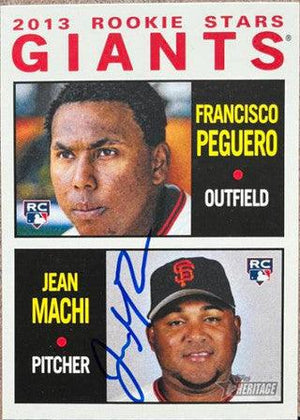 Jean Machi Signed 2013 Topps Heritage Baseball Card - San Francisco Giants - PastPros