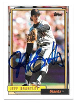 Jeff Brantley Signed 1992 Topps Baseball Card - Cincinnati Reds