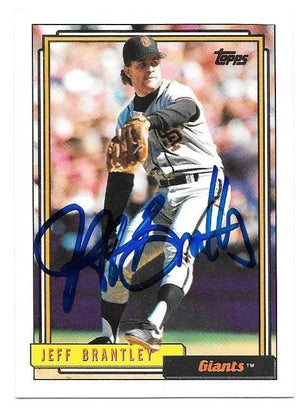 Jeff Brantley Signed 1992 Topps Baseball Card - Cincinnati Reds