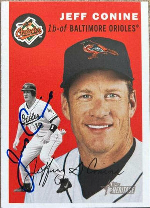 Jeff Conine Signed 2003 Topps Heritage Baseball Card - Baltimore Orioles - PastPros