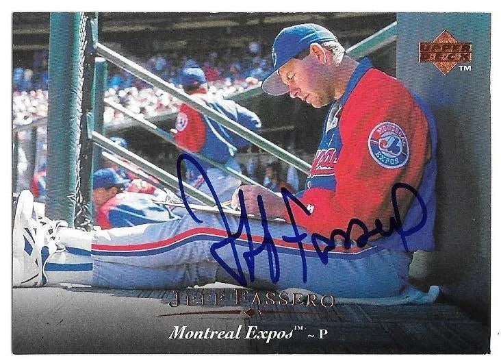 Jeff Fassero Signed 1995 Upper Deck Baseball Card - Montreal Expos