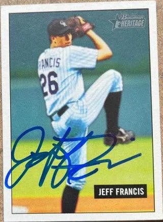 Jeff Francis Signed 2005 Bowman Heritage Baseball Card - Colorado Rockies