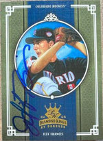 Jeff Francis Signed 2005 Donruss Diamond Kings Baseball Card - Colorado Rockies - PastPros