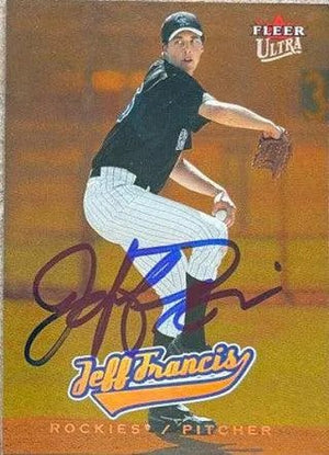Jeff Francis Signed 2005 Fleer Ultra Baseball Card - Colorado Rockies