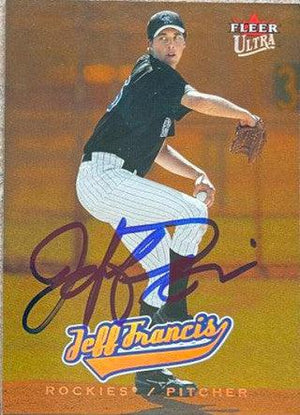 Jeff Francis Signed 2005 Fleer Ultra Baseball Card - Colorado Rockies - PastPros