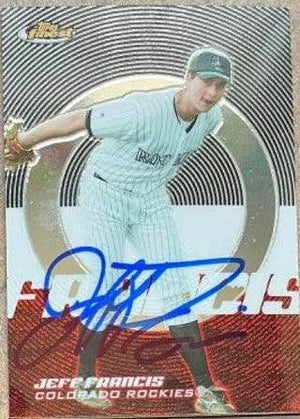 Jeff Francis Signed 2005 Topps Finest Baseball Card - Colorado Rockies
