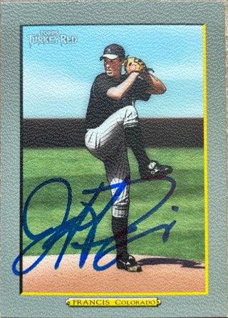 Jeff Francis Signed 2005 Topps Turkey Red Baseball Card - Colorado Rockies - PastPros