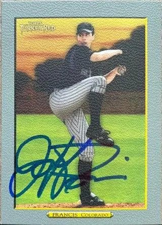 Jeff Francis Signed 2006 Topps Turkey Red Baseball Card - Colorado Rockies