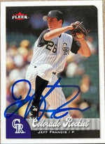 Jeff Francis Signed 2007 Fleer Baseball Card - Colorado Rockies - PastPros