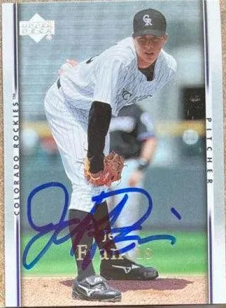 Jeff Francis Signed 2007 Upper Deck Baseball Card - Colorado Rockies #312