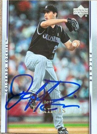 Jeff Francis Signed 2007 Upper Deck Baseball Card - Colorado Rockies #670 - PastPros