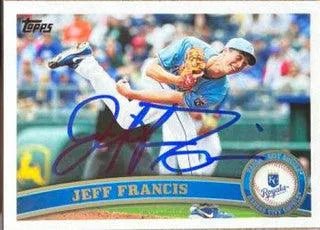 Jeff Francis Signed 2011 Topps Update Baseball Card - Kansas City Royals