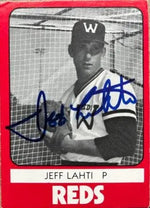 Jeff Lahti Signed 1980 TCMA Baseball Card - Waterbury Reds