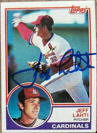 Jeff Lahti Signed 1983 Topps Baseball Card - St Louis Cardinals