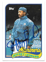 Jeff Leonard Signed 1989 Topps Baseball Card - Seattle Mariners