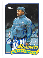 Jeff Leonard Signed 1989 Topps Baseball Card - Seattle Mariners - PastPros