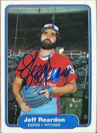 Jeff Reardon Signed 1982 Fleer Baseball Card - Montreal Expos