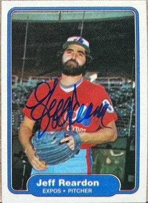 Jeff Reardon Signed 1982 Fleer Baseball Card - Montreal Expos