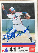 Jeff Reardon Signed 1983 Stuart Bakery Baseball Card - Montreal Expos - PastPros