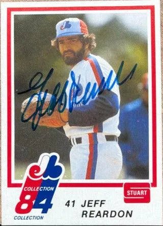 Jeff Reardon Signed 1984 Stuart Bakery Baseball Card - Montreal Expos