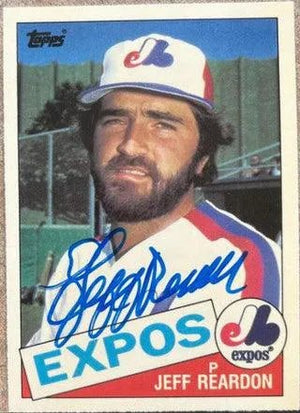 Jeff Reardon Signed 1985 Topps Tiffany Baseball Card - Montreal Expos