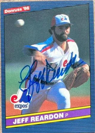 Jeff Reardon Signed 1986 Donruss Baseball Card - Montreal Expos