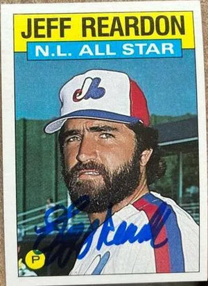 Jeff Reardon Signed 1986 Topps All-Star Baseball Card - Montreal Expos - PastPros