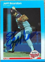 Jeff Reardon Signed 1987 Fleer Update Baseball Card - Minnesota Twins - PastPros
