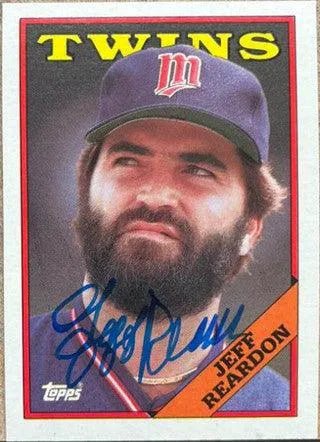 Jeff Reardon Signed 1988 Topps Baseball Card - Minnesota Twins