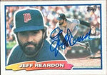 Jeff Reardon Signed 1988 Topps Big Baseball Card - Minnesota Twins