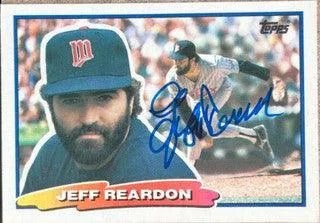 Jeff Reardon Signed 1988 Topps Big Baseball Card - Minnesota Twins