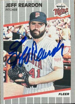 Jeff Reardon Signed 1989 Fleer Baseball Card - Minnesota Twins - PastPros