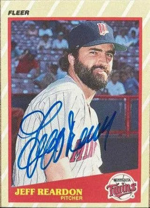 Jeff Reardon Signed 1989 Fleer Superstars Baseball Card - Minnesota Twins