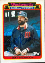Jeff Reardon Signed 1989 Topps Woolworth Highlights Baseball Card - Minnesota Twins