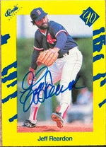Jeff Reardon Signed 1990 Classic Yellow Baseball Card - Boston Red Sox